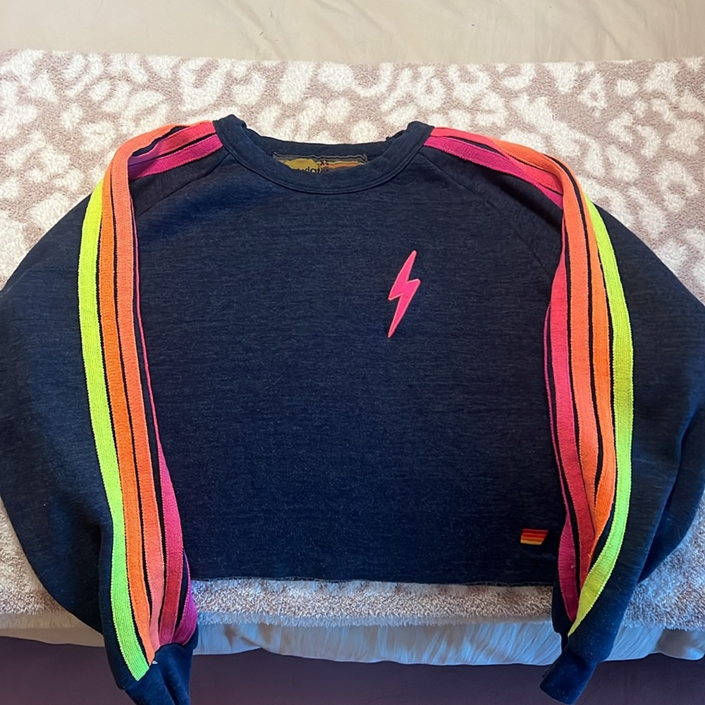 Aviator nation cropped sweatshirt XS